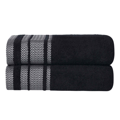 Superior "Hays" 100% Cotton Textured Set of 2 Bath Towels