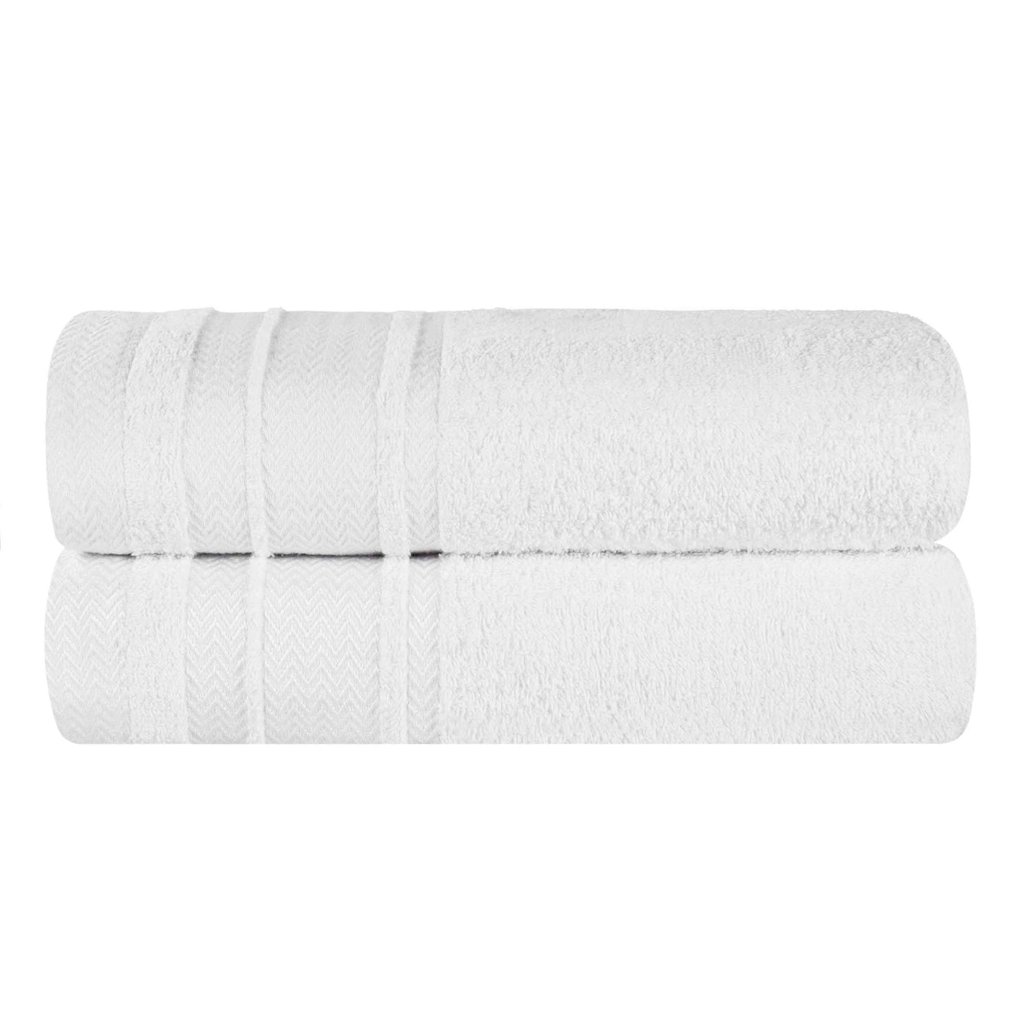 Superior "Hays" 100% Cotton Textured Set of 2 Bath Towels