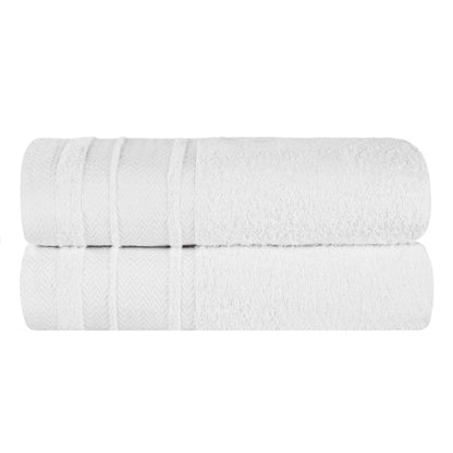 Superior "Hays" 100% Cotton Textured Set of 2 Bath Towels