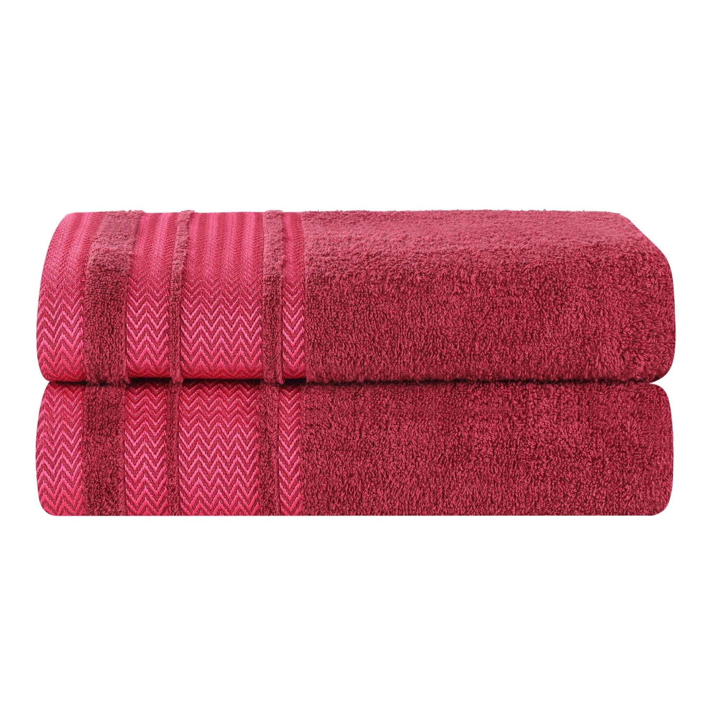 Superior "Hays" 100% Cotton Textured Set of 2 Bath Towels