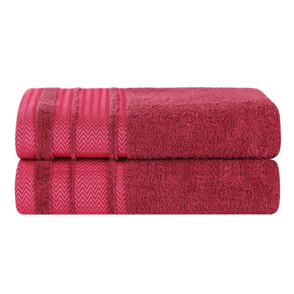 Superior "Hays" 100% Cotton Textured Set of 2 Bath Towels
