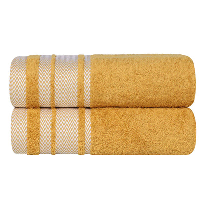 Superior "Hays" 100% Cotton Textured Set of 2 Bath Towels