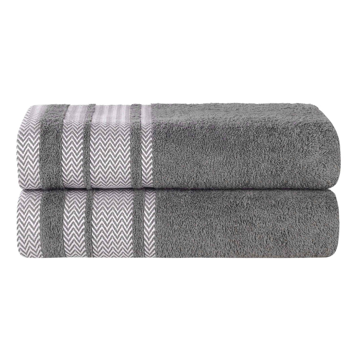Superior "Hays" 100% Cotton Textured Set of 2 Bath Towels