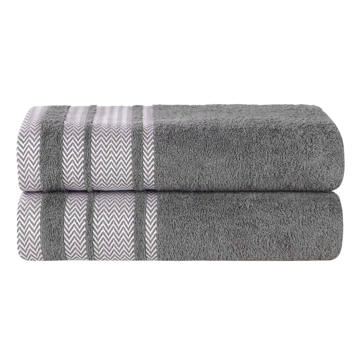 Superior "Hays" 100% Cotton Textured Set of 2 Bath Towels