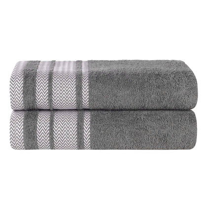 Superior "Hays" 100% Cotton Textured Set of 2 Bath Towels