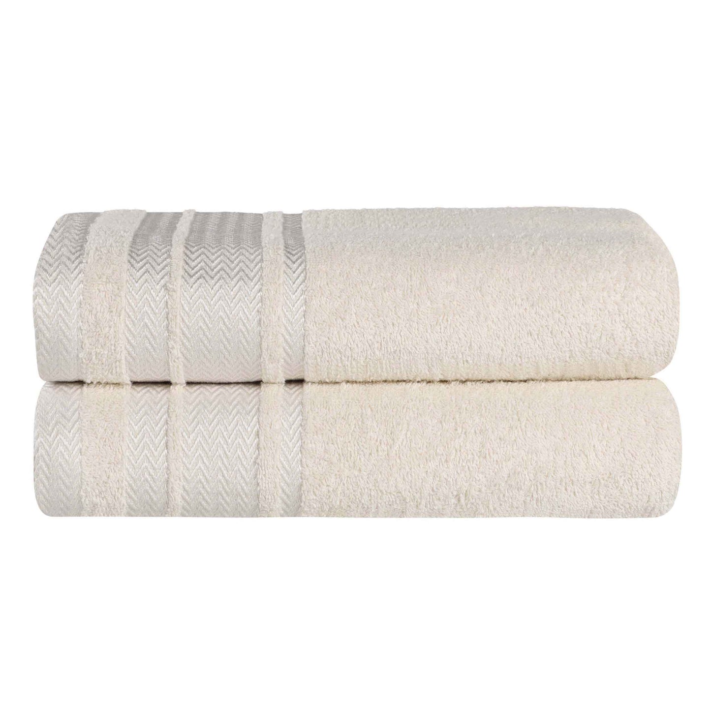 Superior "Hays" 100% Cotton Textured Set of 2 Bath Towels