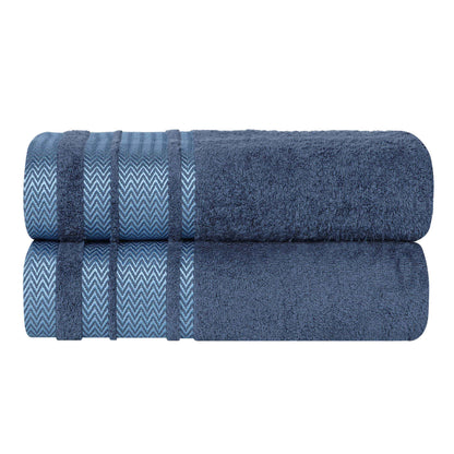Superior "Hays" 100% Cotton Textured Set of 2 Bath Towels