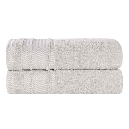 Superior "Hays" 100% Cotton Textured Set of 2 Bath Towels