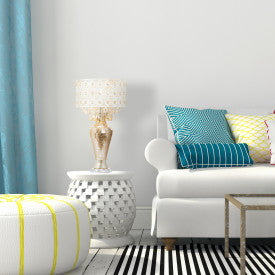 Tiffany-Style Lighting 25" Jeweled Champagne Drum Shade Table Lamp