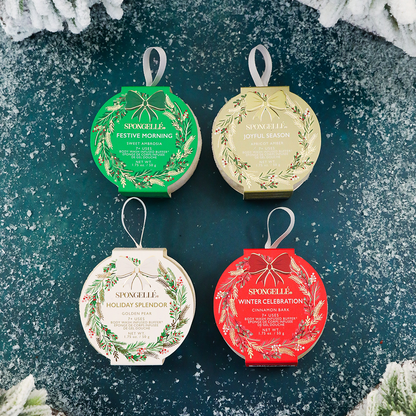 Spongellé Holiday Wreath Assorted Body Wash Infused Buffer Pack