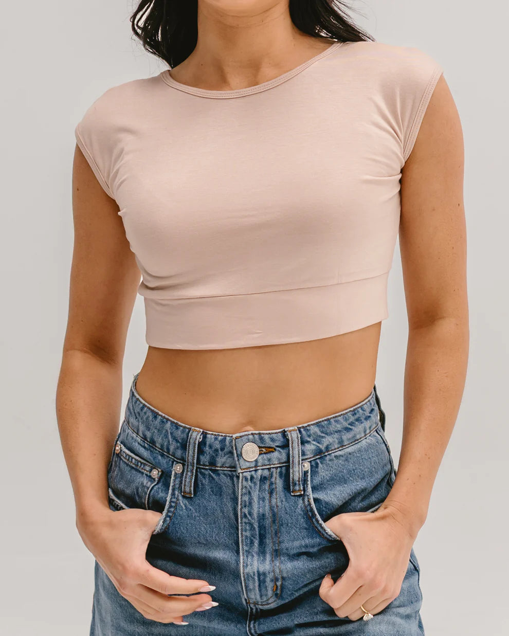 Halftee® Women's Basic Cap Sleeve Layering Bralette