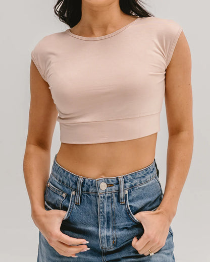 Halftee® Women's Basic Cap Sleeve Layering Bralette