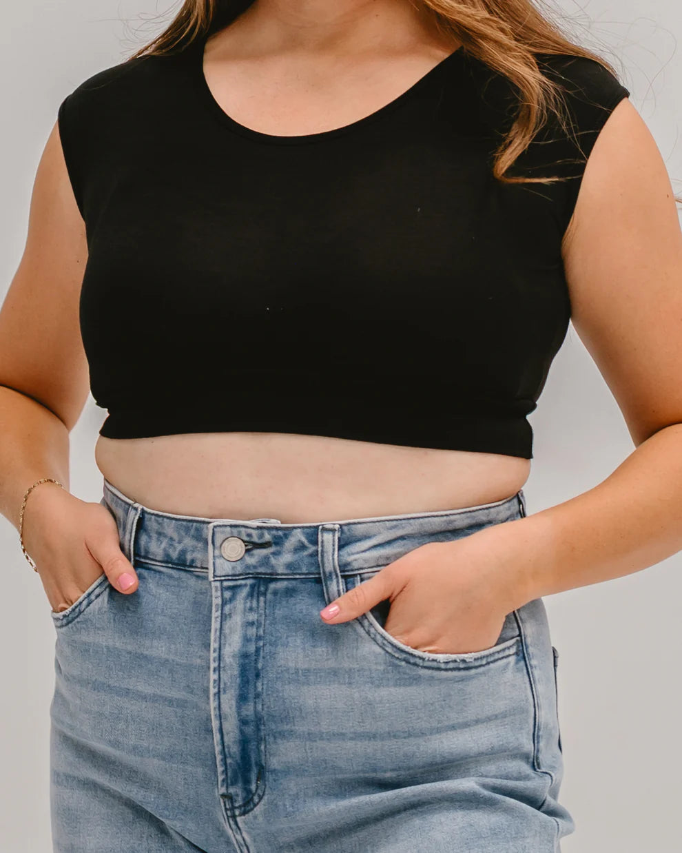 Halftee® Women's Basic Cap Sleeve Layering Bralette
