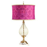 Tiffany-Style Lighting 30.5" Colette Drum Shade Geometric Glass Table Lamp