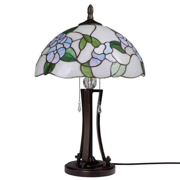 Tiffany-Style Lighting 24.75" Tula Bowl Shade Stained Glass Table Lamp