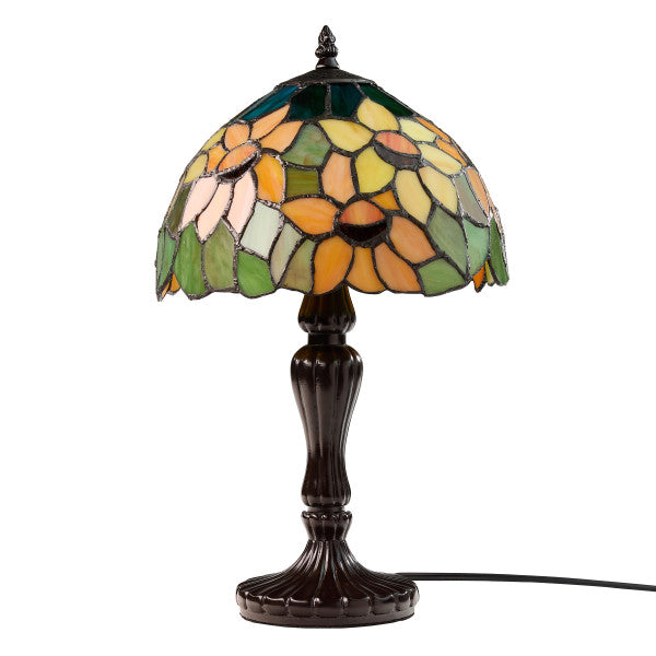 Tiffany-Style Lighting 16.5"H Sunflower Stained Glass Table Lamp