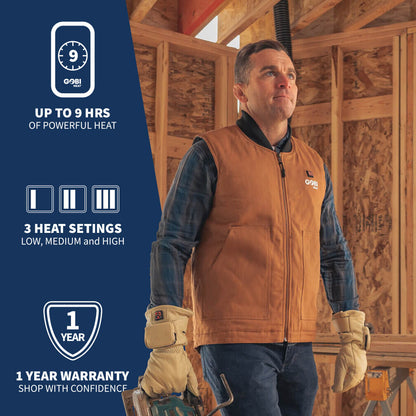 Gobi Heat Men's Ibex Heated Workwear Vest