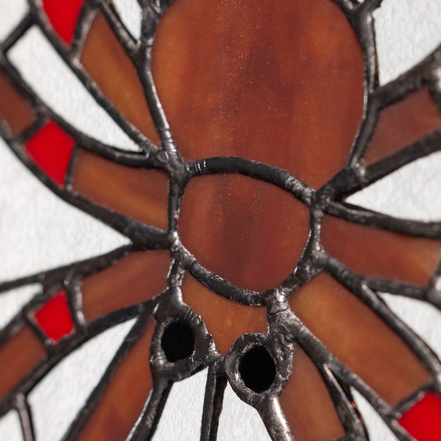 Tiffany-Style Lighting 12" Halloween Spider Web Stained Glass Window Panel