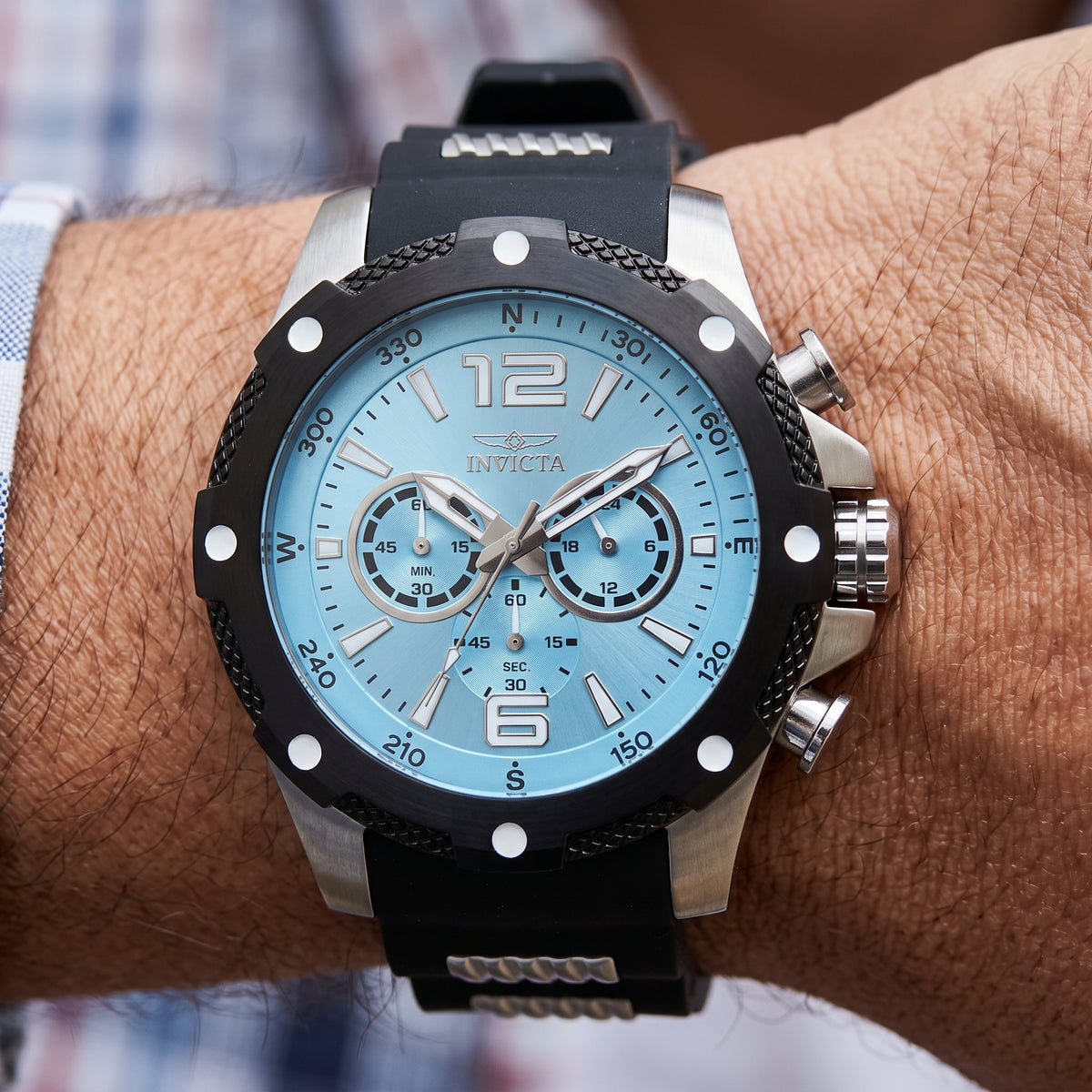 Invicta Men's 50mm I-Force Quartz Chronograph Silicone Strap Watch