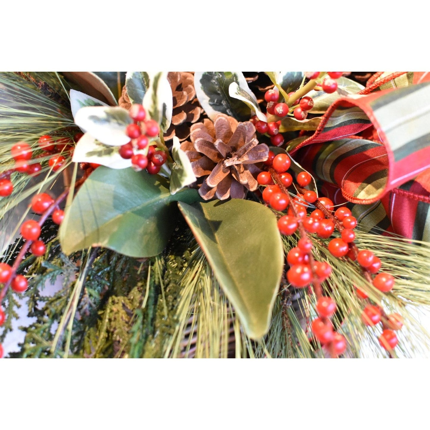 36" Faux Outdoor Red Berry Stem