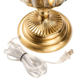 Tiffany-Style Lighting 30.5" Colette Drum Shade Geometric Glass Table Lamp