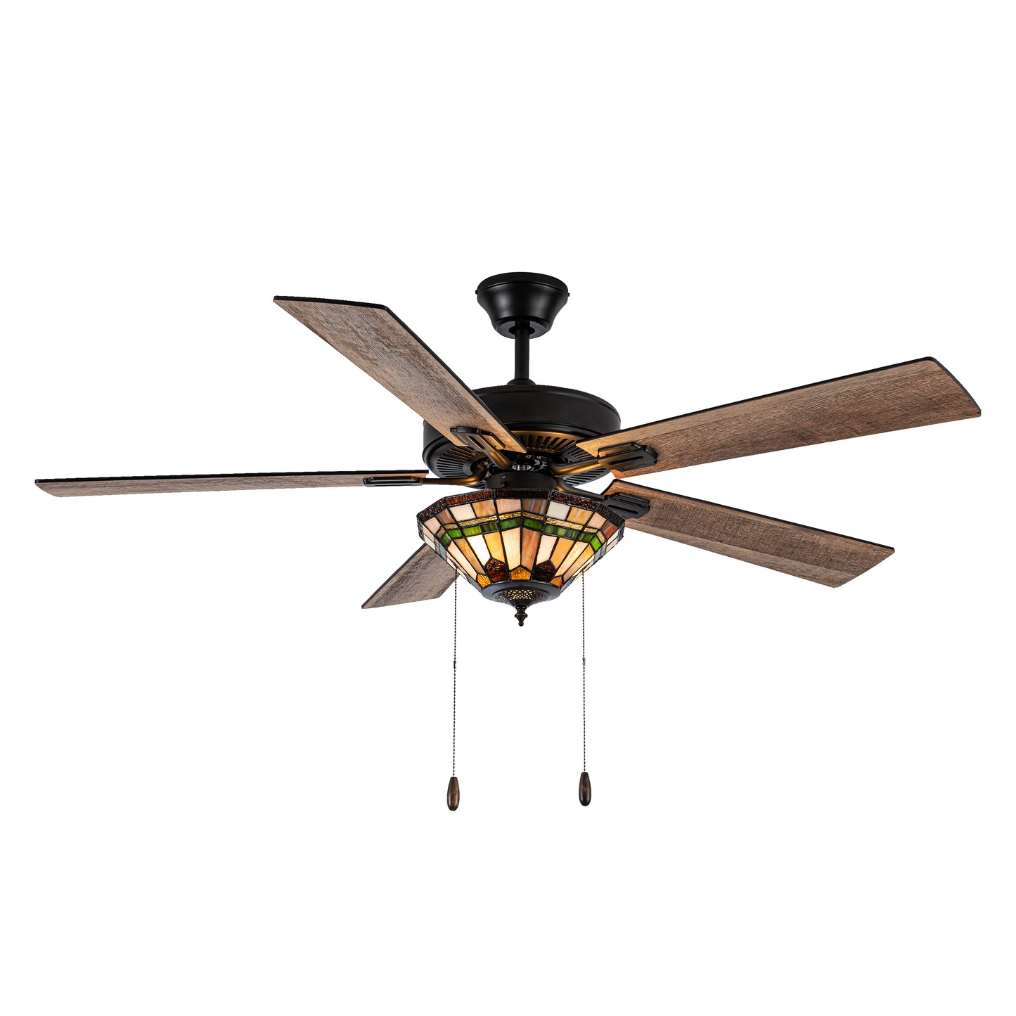 Tiffany-Style Lighting 52" Damien 5-Blade Remote Controlled Ceiling Fan