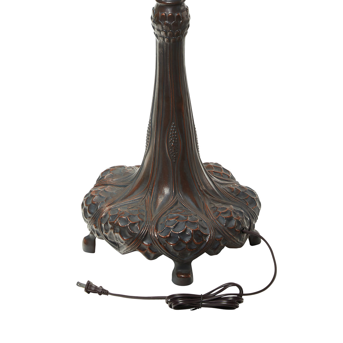 Tiffany-Style Lighting 35.5" Rose Bush Stained Glass Table Lamp