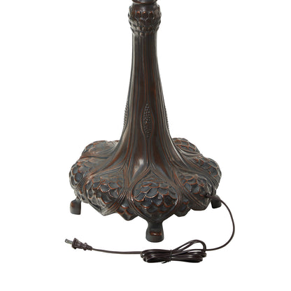 Tiffany-Style Lighting 35.5" Rose Bush Stained Glass Table Lamp