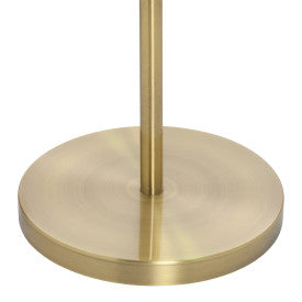 Tiffany-Style Lighting 61" Meg Brushed Gold Metal Candlestick Floor Lamp with Rattan Shades