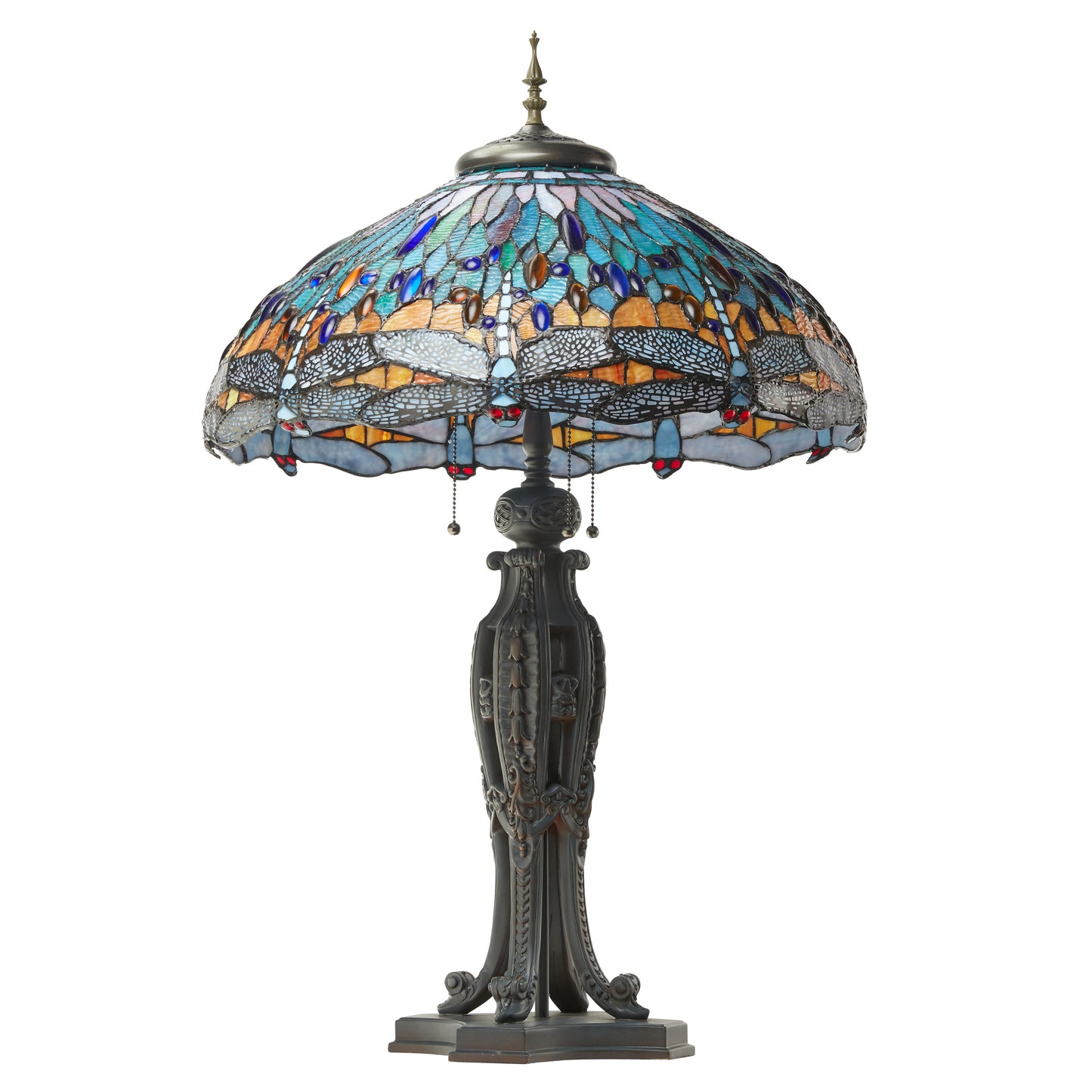 Tiffany-Style Lighting 35" Dragonfly Stained Glass Table Lamp