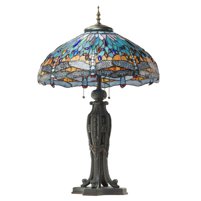 Tiffany-Style Lighting 35" Dragonfly Stained Glass Table Lamp