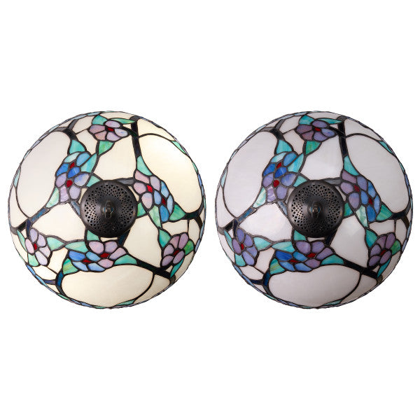 Tiffany-Style Lighting 24.75" Tula Bowl Shade Stained Glass Table Lamp
