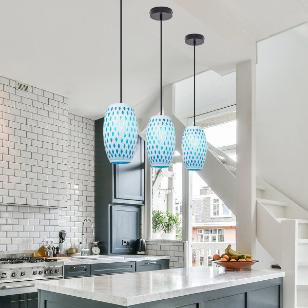 Tiffany-Style Lighting 6" Mira Glam Glass Globe Shade Pendant