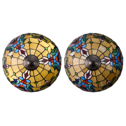 Tiffany-Style Lighting 24"H Margaret Double Lit Stained Glass Table Lamp