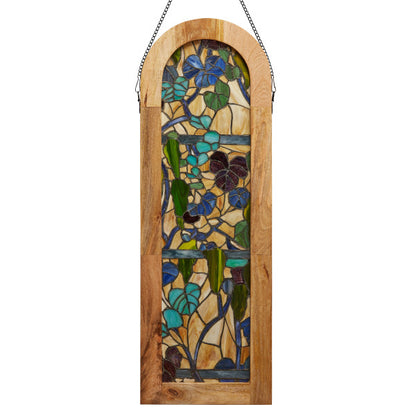 Tiffany-Style Lighting 36" Fruitful Grapevine Stained Glass Window Panel