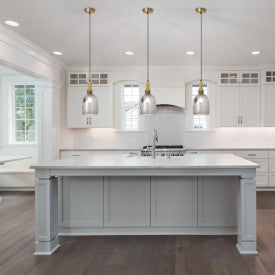 Tiffany-Style Lighting 7" Coralie Textured Silver Glass Bell-Shaped Pendant Light