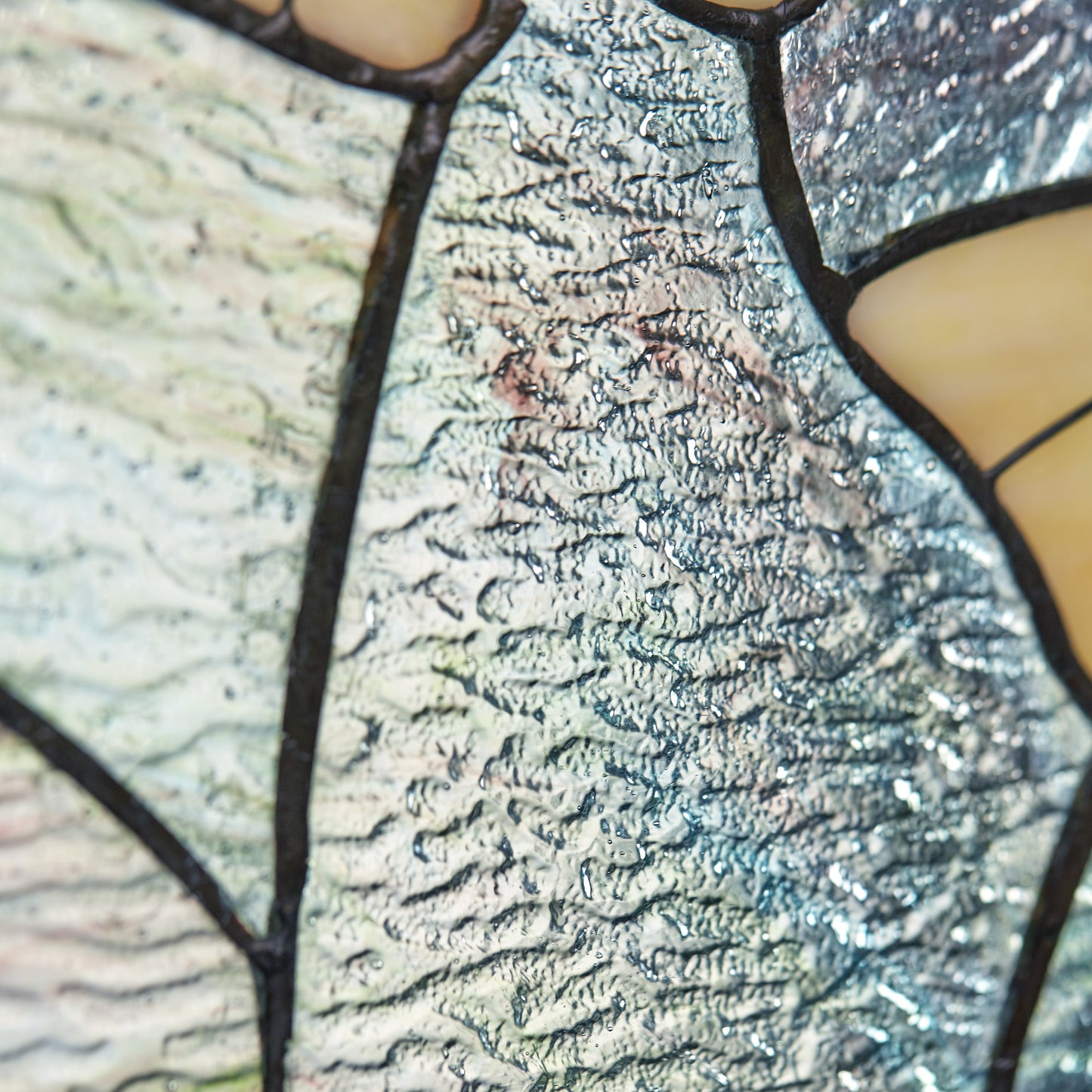 Tiffany-Style Lighting 17.5" Gingko Leaf Stained Glass Window Panel