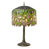 Tiffany-Style Lighting 31.75" Cherry Blossoms Stained Glass Table Lamp