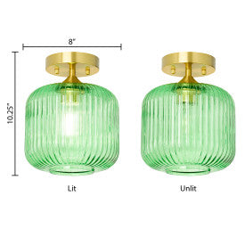 Tiffany-Style Lighting 10.25" William Green Globe Ceiling Light