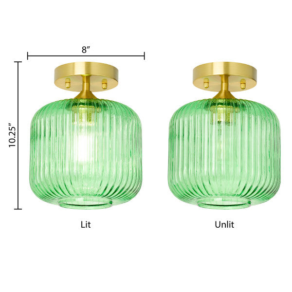 Tiffany-Style Lighting 10.25" William Green Globe Ceiling Light