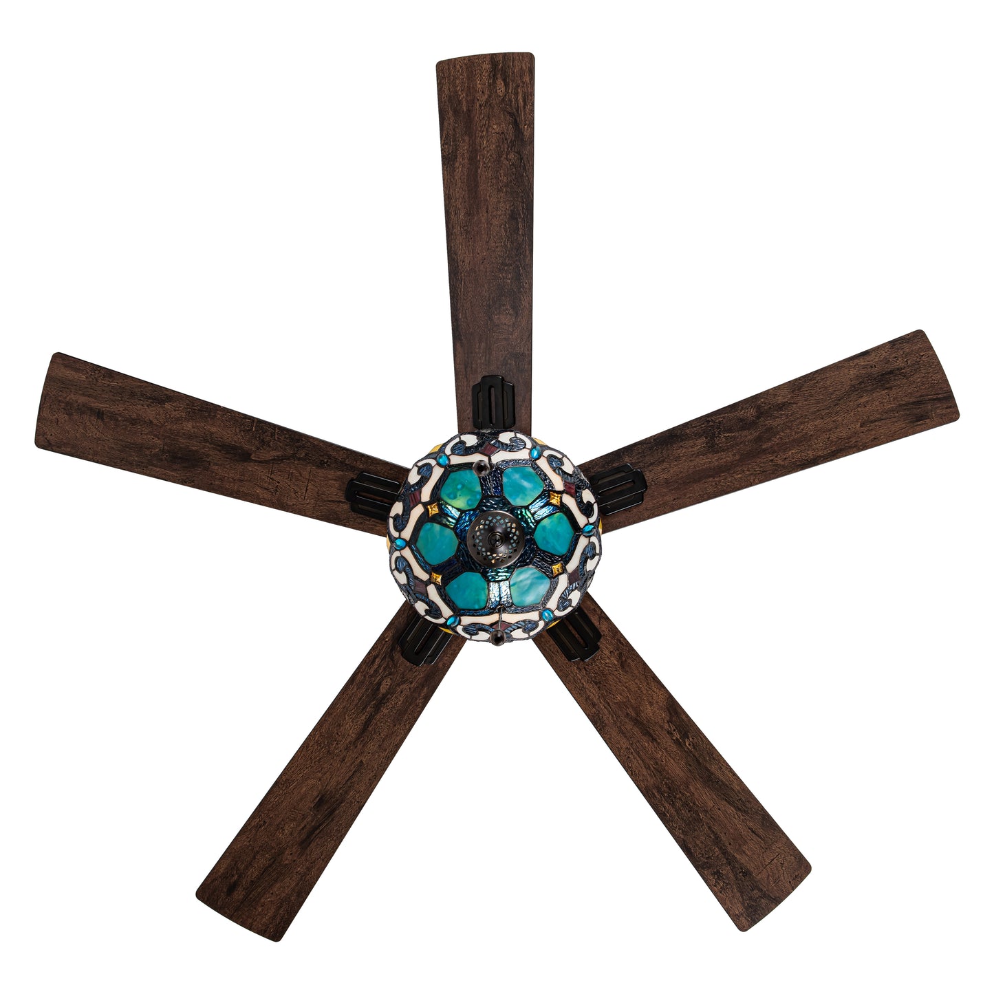Tiffany-Style Lighting 52" 5-Blade Remote Controlled Ceiling Fan