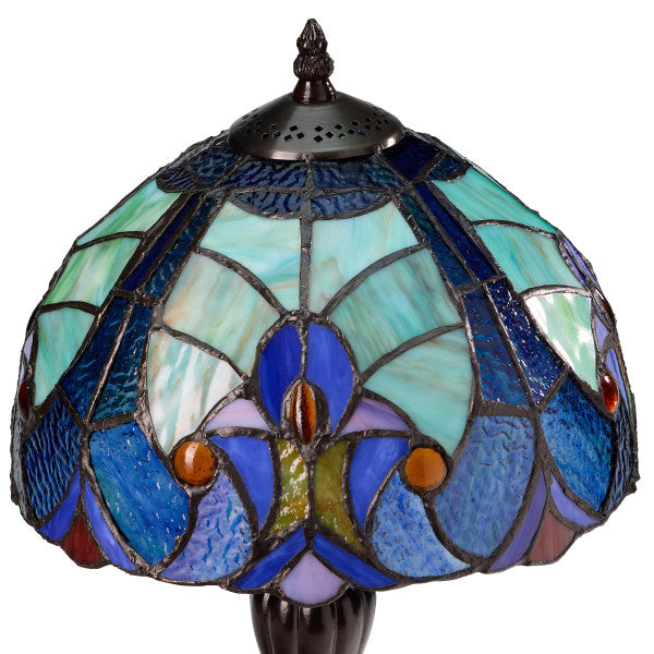 Tiffany-Style Lighting 17"H Halston Candlestick Base Table Lamp
