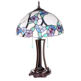 Tiffany-Style Lighting 24.75" Tula Bowl Shade Stained Glass Table Lamp