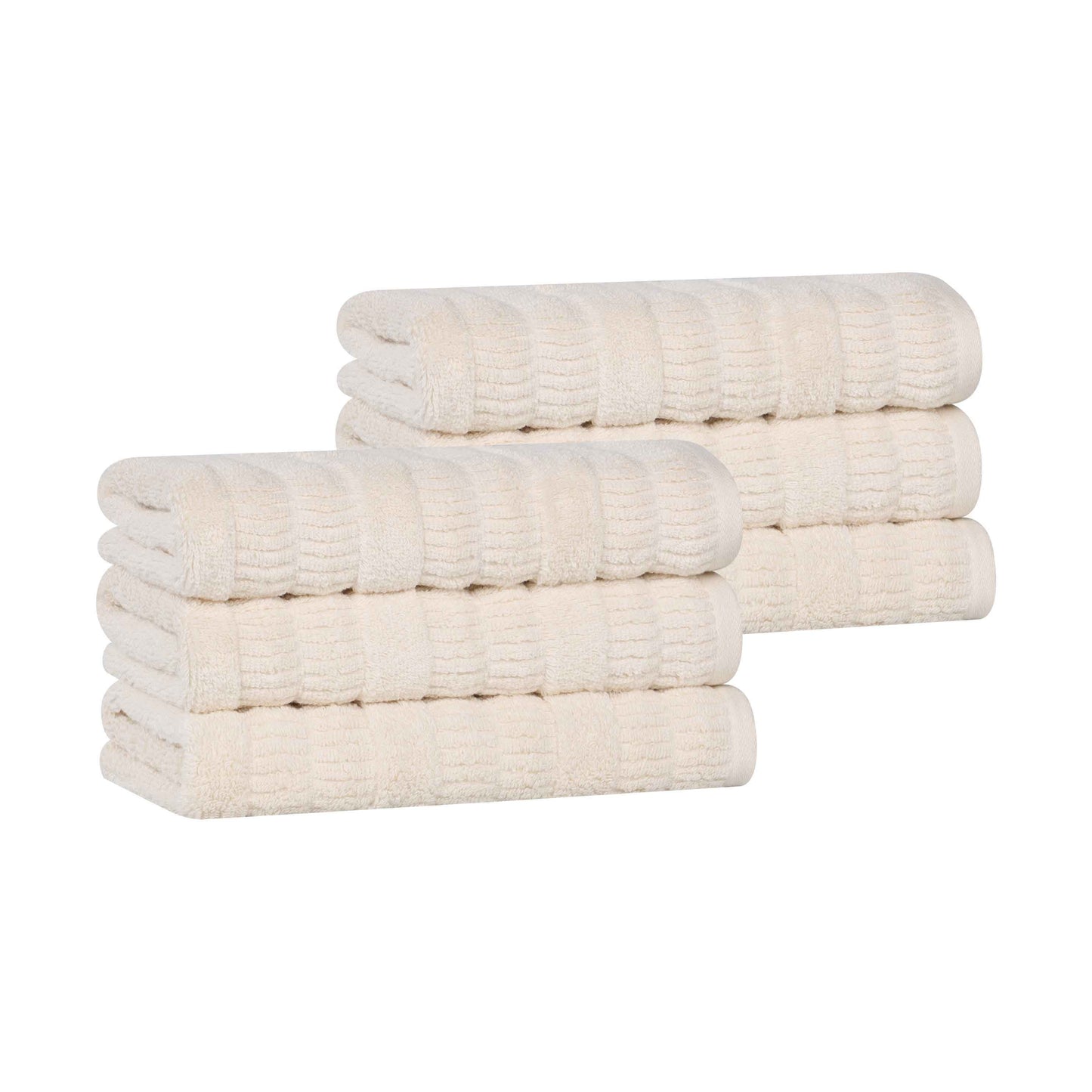 Superior "Mika" Cotton Set of 6 Hand Towels