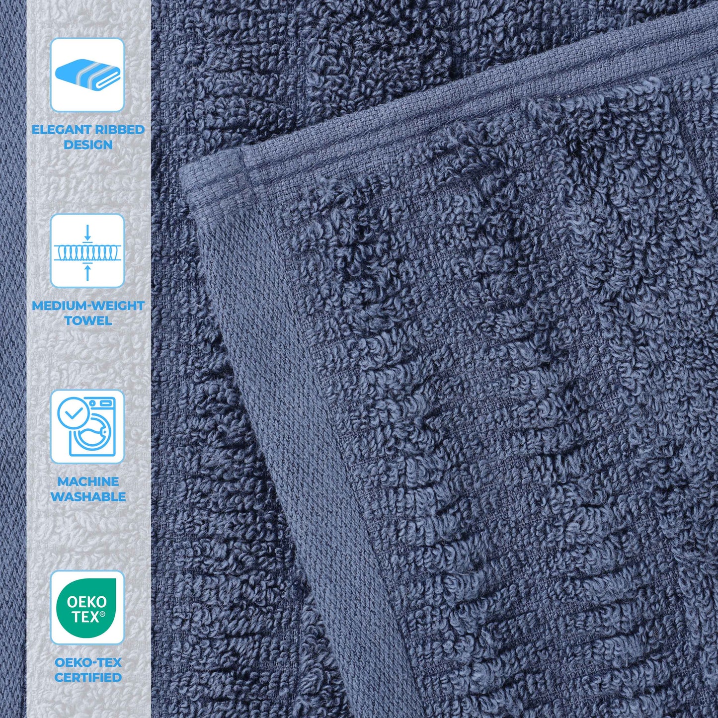 Superior "Mika" Cotton Set of 6 Hand Towels