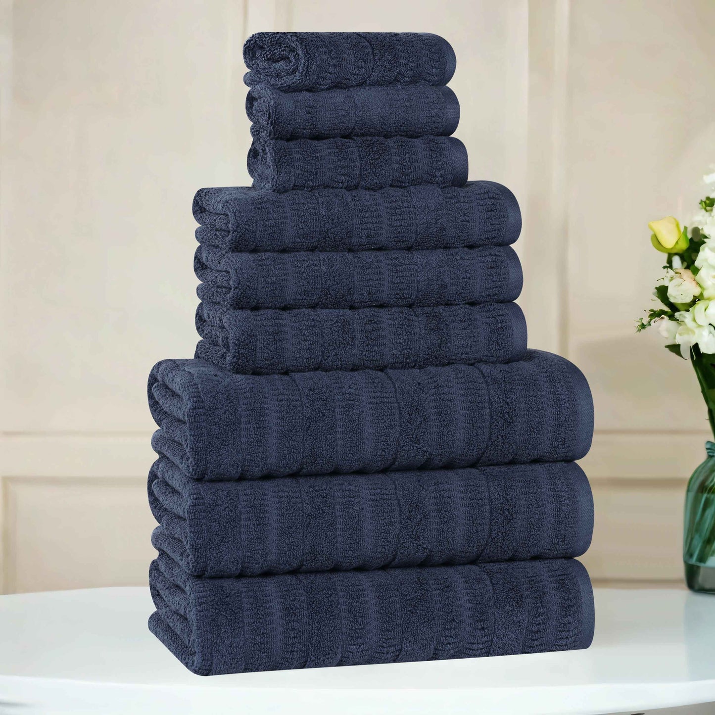 Superior "Mika" Cotton 9-Piece Towel Set