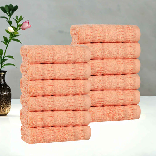 Superior "Mika" Cotton Set of 12 Face Towels