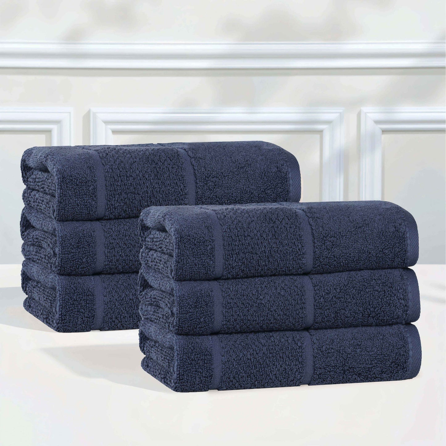 Superior "Mile" Smart Twist Viscose Cotton Blend Set of 6 Hand Towels