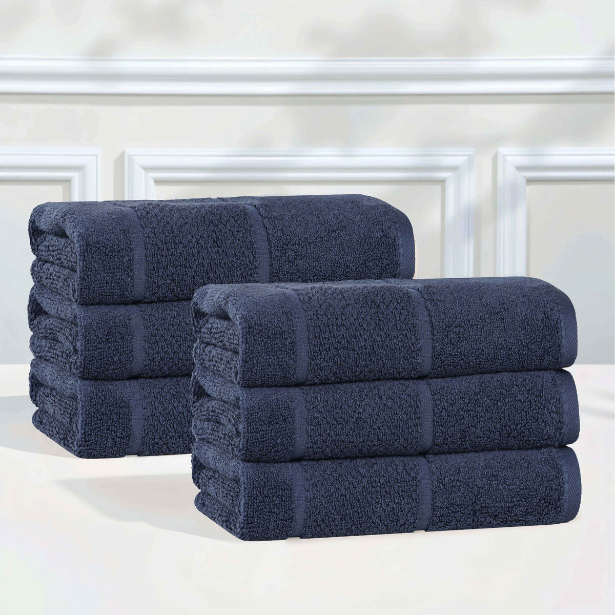 Superior "Mile" Smart Twist Viscose Cotton Blend Set of 6 Hand Towels