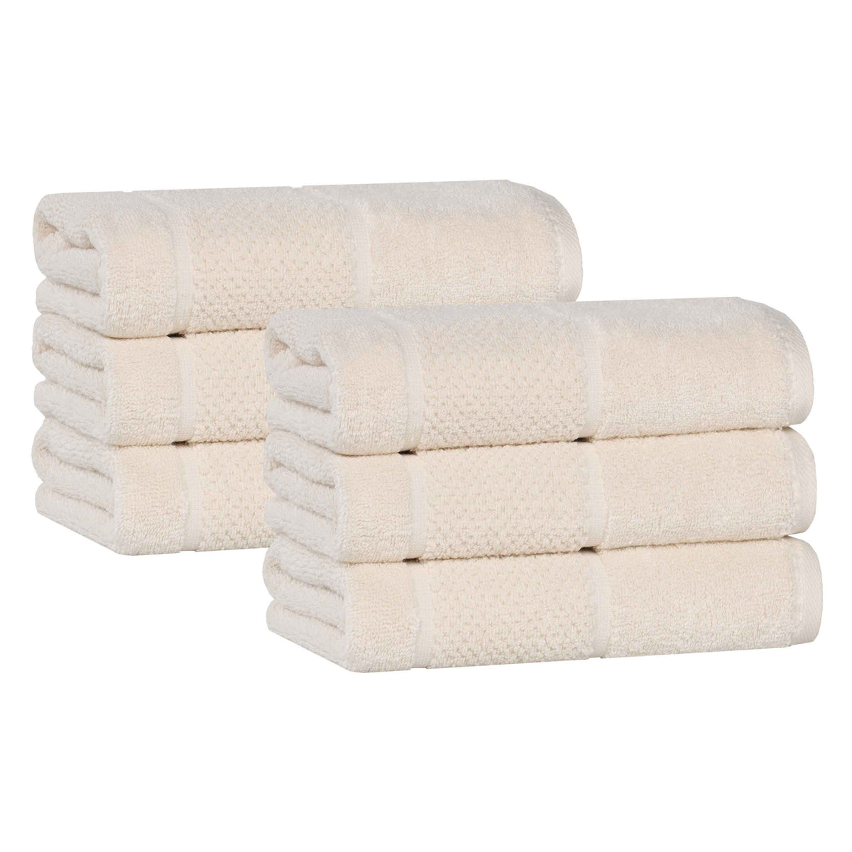Superior "Mile" Smart Twist Viscose Cotton Blend Set of 6 Hand Towels